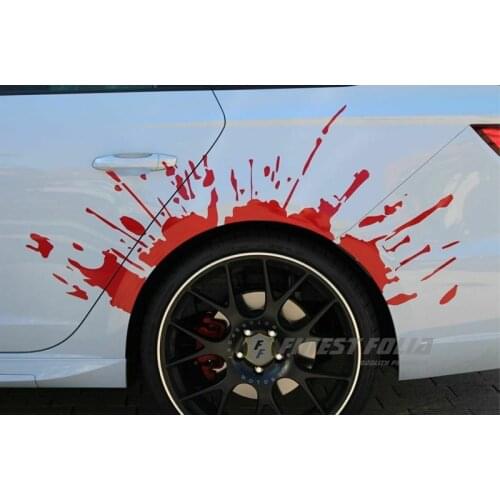 Set of 2 blood splatter foiling wheel arch film Real Bluetooth sticker tuning