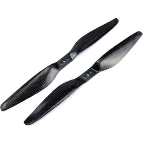 TOMO Series 24x 7.5 inch 3K Carbon High Efficiency Propeller Set (one CW, one CCW) for RC Mullticopter