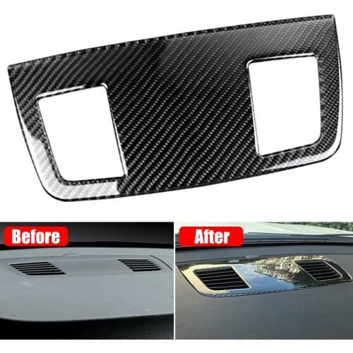 Carbon Fiber Car Dashboard Air Outlet Vent Cover Trim Frame Sticker For BMW 3 Series E90 E91 Interior Accessories