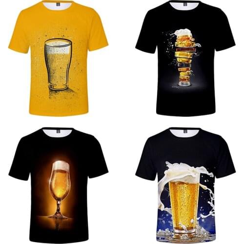 New Funny Beer 3d T Shirts Print Summer Fashion Men Women T-shirt Tops Casual Short Sleeve 3D T-shirts Tee Shirt Sweatshirts 4XL