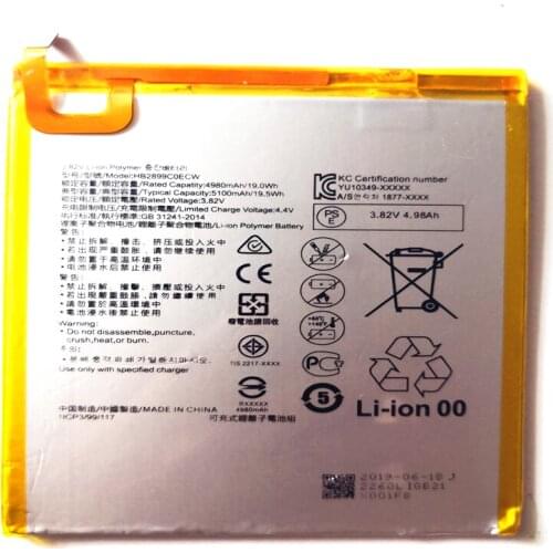 Replacement Tablet Battery HB2899C0ECW For Huawei M3 M3-BTV-W09 M3-BTV-DL09 5100mAh with Repair Tools