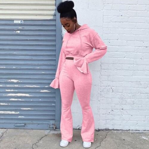 Streetwear Casual Tracksuit Womens Set Hooded Sweatshirt Jogger Pants Suit Two Piece Set for Women Matching Sets Club Outfits