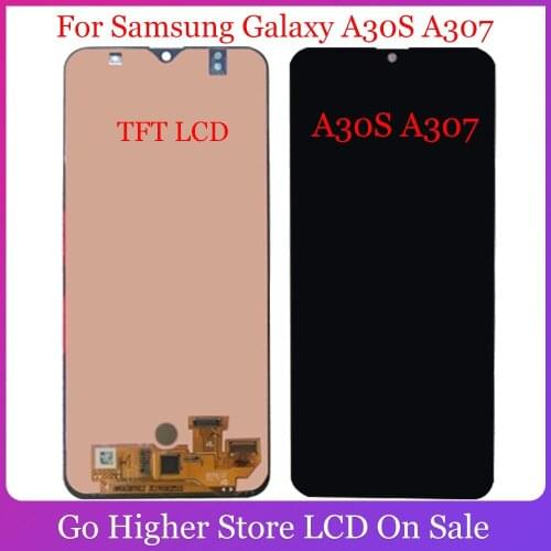 TFT For Samsung Galaxy A30S A307 SM-A307FN/DS A307F/DS A307F A307 LCD Display Touch Screen Digitizer Glass Assembly