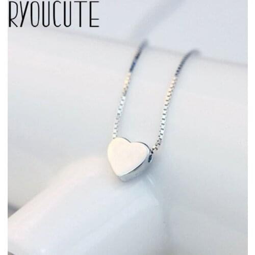 Vintage Silver Color Heart Necklaces Pendants For Women Gifts Statement Necklaces Colar 2019
