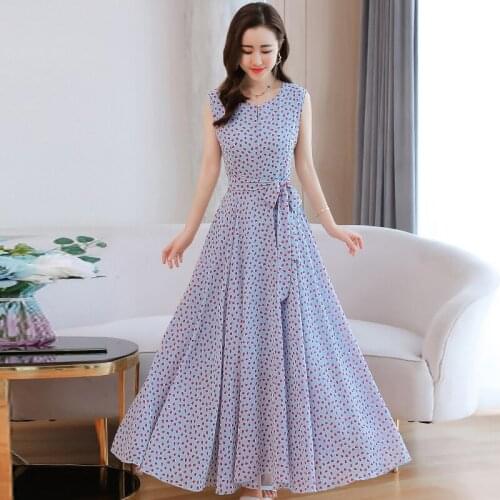 2021 Chic Elegant Womens Beach Party 4XL Chiffon Plus Size O-Neck White Bohe Female Long Summer Rose Print Vestidos Dress Robe