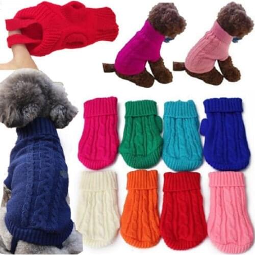 Winter Dog Clothes Puppy Pet Cat Sweater Jacket Coat For Small Dogs Warm Soft Dog Jacket Sweater Pet Jackets Pet Accessories