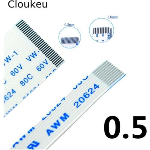 100Pcs Flexible Flat Cable FFC 34Pin 100MM Type-B FFC-34P-0.5MM-10CM-Contrary plane