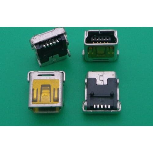 100pcs/lot Mini USB connector female B type 5pin PCB mounting SMD USB socket female jack 2.0