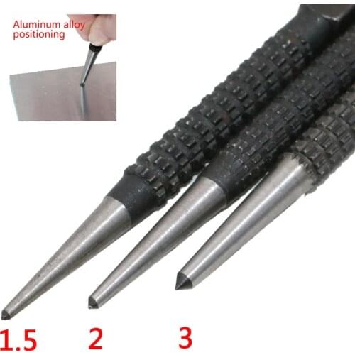 3PCS/Set Center Pin Punch Non-Slip 1.5/2.0/3.0mm High-carbon Steel Stator Punching Marker Wood Drilling Bit Tool