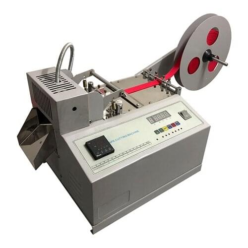 A-208 Automatic hot blades fabric tape cutter and sealer,nylon tape hot cutting machine
