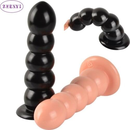 5 Beads Anal Plug Big Dildo Suction Cup Butt Plug Vagina Stimulator Prostate Massager Adult Sex Toys for Women Man Sex Toy Shop