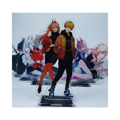 Anime Denji Pochita Hayakawa Aki Makima Cosplay Cartoon Desktop Decor Toy Chainsaw Man Double-Sided Acrylic Figure Stand Model