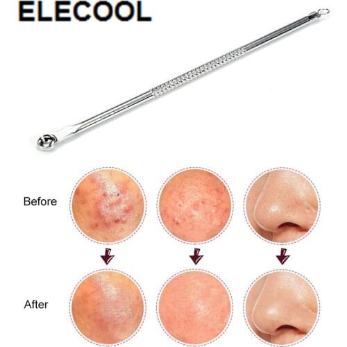 ELECOL 1PCS Stainless Steel Blackhead Removal Acne Needle Kits Comedone Extractor Pimple Removal Tools Facial Cleanser Tool