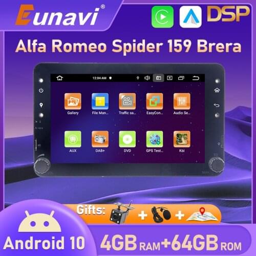 Eunavi Android Car Radio GPS Multimedia For Alfa Romeo Spider Alfa Romeo 159 Brera 159 Sportwagon Audio Player 7 inch Carplay