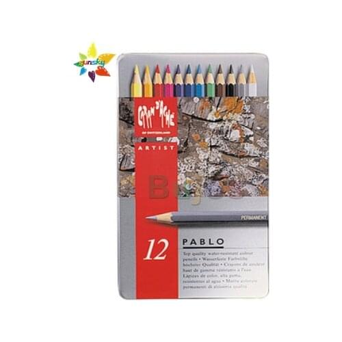 CARAN D'ACHE Pablo series 12/28/30/40/80/120 color Insoluble oil color lead pencil for beginners and adult drawing art supplies
