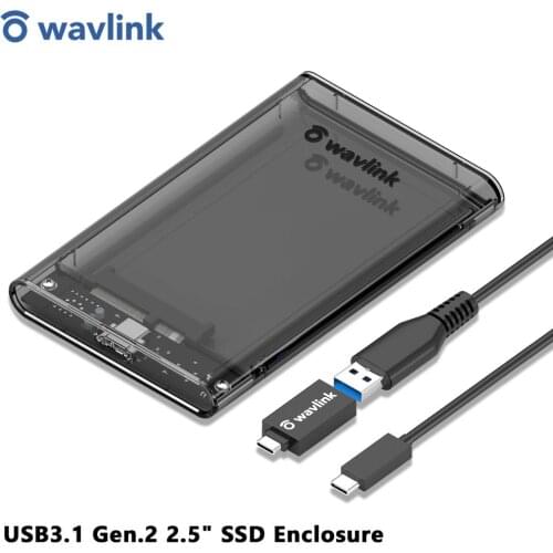 USB3.1/3.0 HDD Enclosure 2.5" Serial Port SATA SSD Hard Drive Case 4TB Transparent Mobile External HDD Case Support UASP 6Gbps