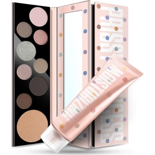 Eyeshaow And Hand Cream Nourishing Hand Care Anti Chapping Anti Aging Moisturizing Whitening Cream PINK Makeup Set