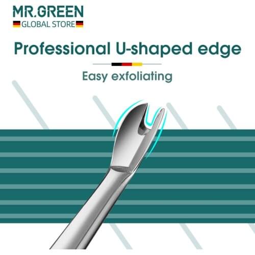 MR.GREEN Cuticle Remover Dead Skin Pusher Surgical Grade Stainless Steel Nail Art Manicure Tools Scraper Nail Cleaner Trimmer