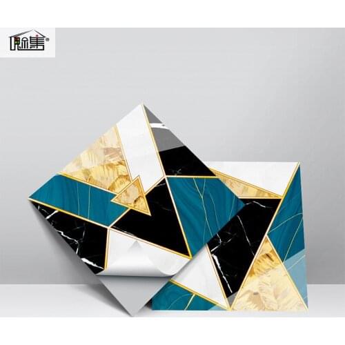 Geometric pattern staircase wall tile sticker, kitchen sticker waterproof and oil proof, mildew proof and beautiful sticker