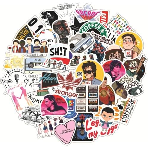 50 PCS American TV Series Stickers for Car Styling Bike Motorcycle Phone Laptop Travel Luggage Cool Funny Spoof JDM Decal