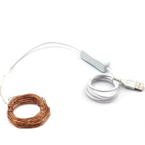 33FT 10M USB Outdoor Waterproof Led Copper Wire String Lights Christmas Festival Wedding Party Garland Decoration Fairy Lights