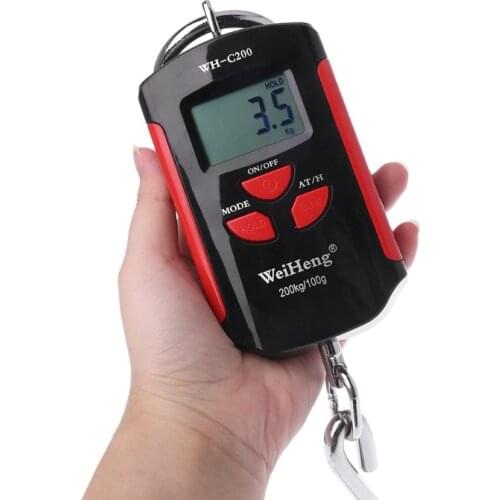 2021 New 200kg 400lb Mini Crane Scale Heavy Duty Digital Hanging Scales LCD w/ Backlight