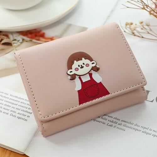 New Wallet Women Cute Porte Feuille Femme 2021 Cute Short Card Holder Wallet Women Coin Purse Small Wallet