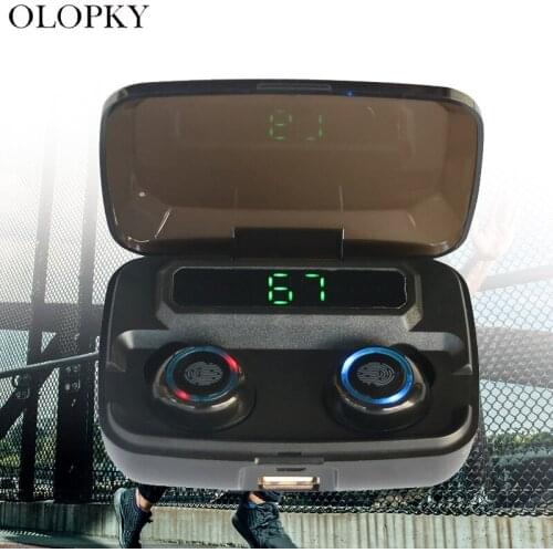 New Touch Control Wireless Earphone Bluetooth Stereo Gaming Headset Sport Waterproof Earphones With Microphone LED Charging Box