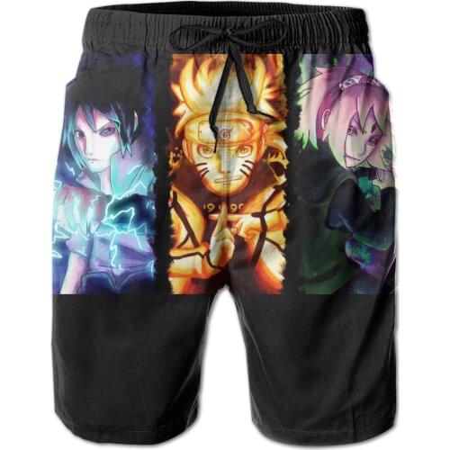 Beach Breathable Quick Dry Humor Graphic hakate,akatsuki running Hokage56 Male Shorts