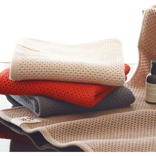 Towel cotton gauze absorbs water quickly dry adult couple home gift honeycomb plus thick wash face towel 33x72cm