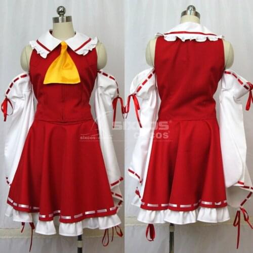 Hot Game Touhou Project Reimu Hakurei Cosplay Costumes Beautiful Fairy Uniform Dress Unisex Role Play Prop Clothing Custom-Make