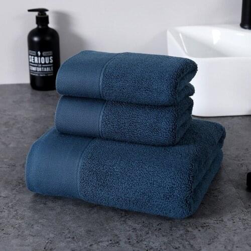 Drop Shipping 3pcs Large Cotton Bath Towel And Face Hand Towels Home Bathroom Hotel For Adults Toalha de banho towel Set