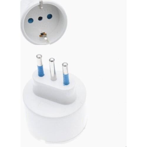 1PCS European Plug TO Italy Standard Power Adapter Socket 10A Travel Plugs AC 110~250V