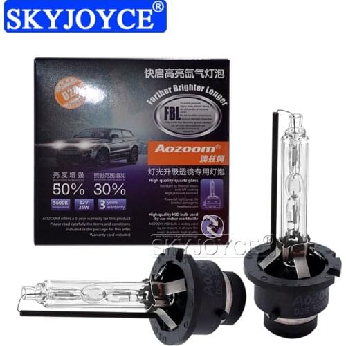 SKYJOYCE 2PCS Super Bright Aozoom FBL 35W D2S Xenon HID Bulbs 5600K White D4S For Car Headlight Headlamp Hi/ Low Beam Auto Light