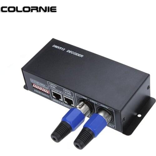 DC12V-24V LED RGB controller 3x8A 3CH DMX Decoder Controller 8A Each Channel for RGB 5050 3528 LED Strip Module Light