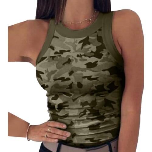 Knitted Top fashion Classic stripe camisole Cotton Blend Sleeveless Racerback Stripe Racerback Round Neck Vest Streetwear