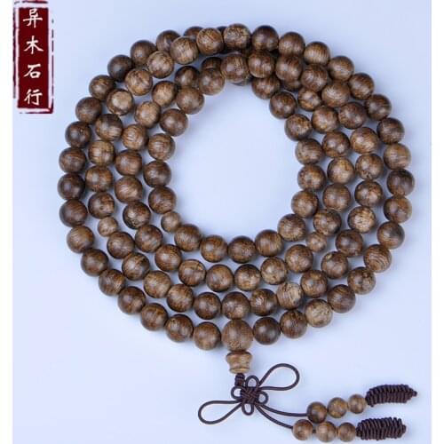 High Quality 8mm*108 Real Natural Wood Beads Bracelet Tibetan Buddhism Jewelry for Men Women Meditation Prayer Beaded Wooden