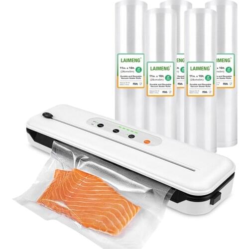 YUMYTH Food Vacuum Sealer with Built-in Cutter Vacuum Packing Machine for Food Storage Vacuum Bags Rolls Sous Vide Bags T283