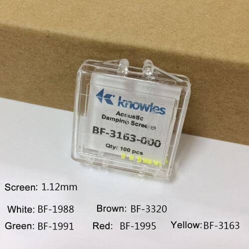 2PCS Knowles Acoustic Damping Damper Filter Damping Plug Screen 1.12mm