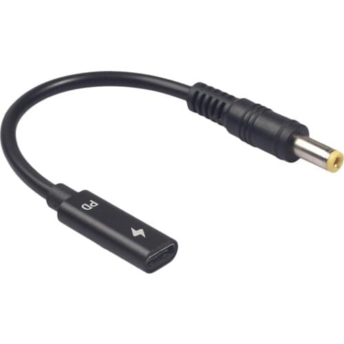 15Cm type-c female jack for dc5.5* 2.5mm PD charging adapter cable,portable pd fast charging line 20v 90w