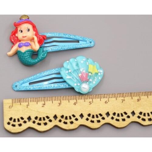 2 PCS Creative Mermaid Crown Golden Shell BB Clips Girls Hair Accessories Hairpins Children Headwear Baby Hair Clips Headdress