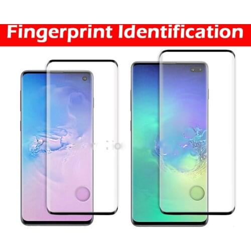 3D Full Tempered Glass For Samsung Galaxy S10 Plus Fingerprint Identification Glass Screen Protector For Samsung Galaxy S10 S10