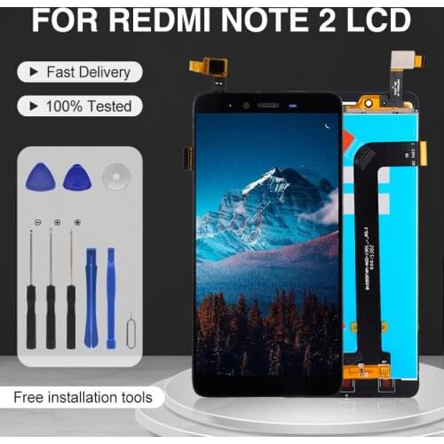 Dinamico For Xiaomi Redmi Note 2 Lcd Touch Screen Digitizer Assembly Replacement For Redmi Note2 Display Free Shipping+Tools