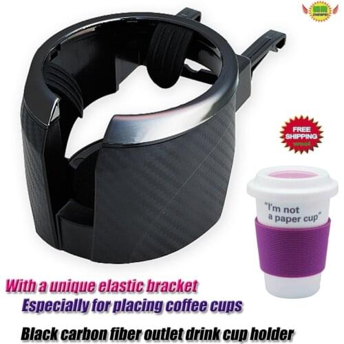 Car accessories black outlet drink holder Cup holders metal cans phone holder car-styling