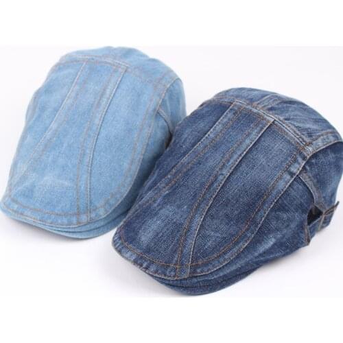 Women Hats Summer Sun Protection Cotten Denim Beret Hat Men Visors Sun Hats Caps For Men Gorros Female Fall Hats For Women 2020
