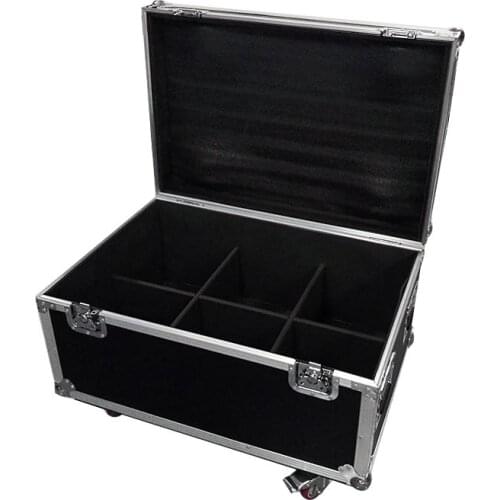 Flight Case With 6 Pieces LED Par 18x18 6in1 RGBWA+UV Lighting Aluminum Housing Exterior Housing For professional stage & dj