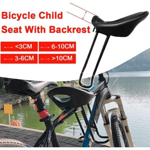 Bicycle Child Front Seat Front-Mounted Bicycle Safety Seat With Backrest And Child Pedal Installation Firm And Thick Cushion