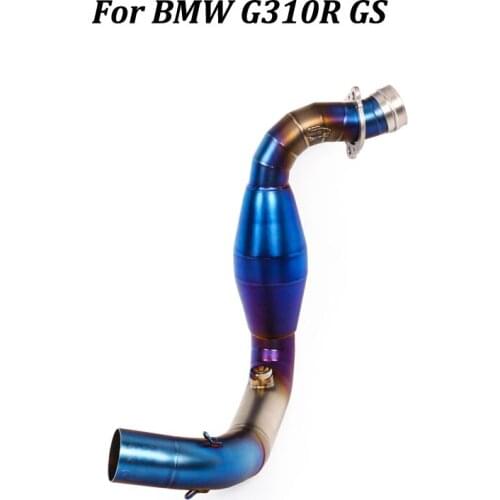 For BMW G310R GS Motorcycle Exhaust Middle Connection Stainless steel Link Pipe Slip on For Moto Tail Pipe