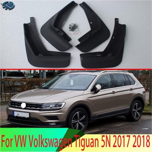 For VW Volkswagen Tiguan 5N 2017 2018 Mud Flaps Splash Guards Fender Mudguard Kit Mud Flap Splash Guards Mudguard Car styling