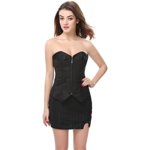 Dropshipping Women Corsets and Bustiers, Sexy Corselet Push Up Corpete Corset, Gothic Corset Tops for Ladies Lingeire Mini Skirt